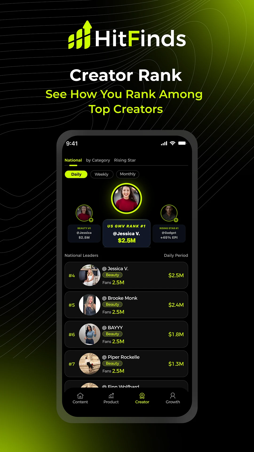 HitFinds: Creator AI Tools screenshot